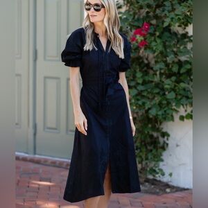 Elegant Black Midi Dress